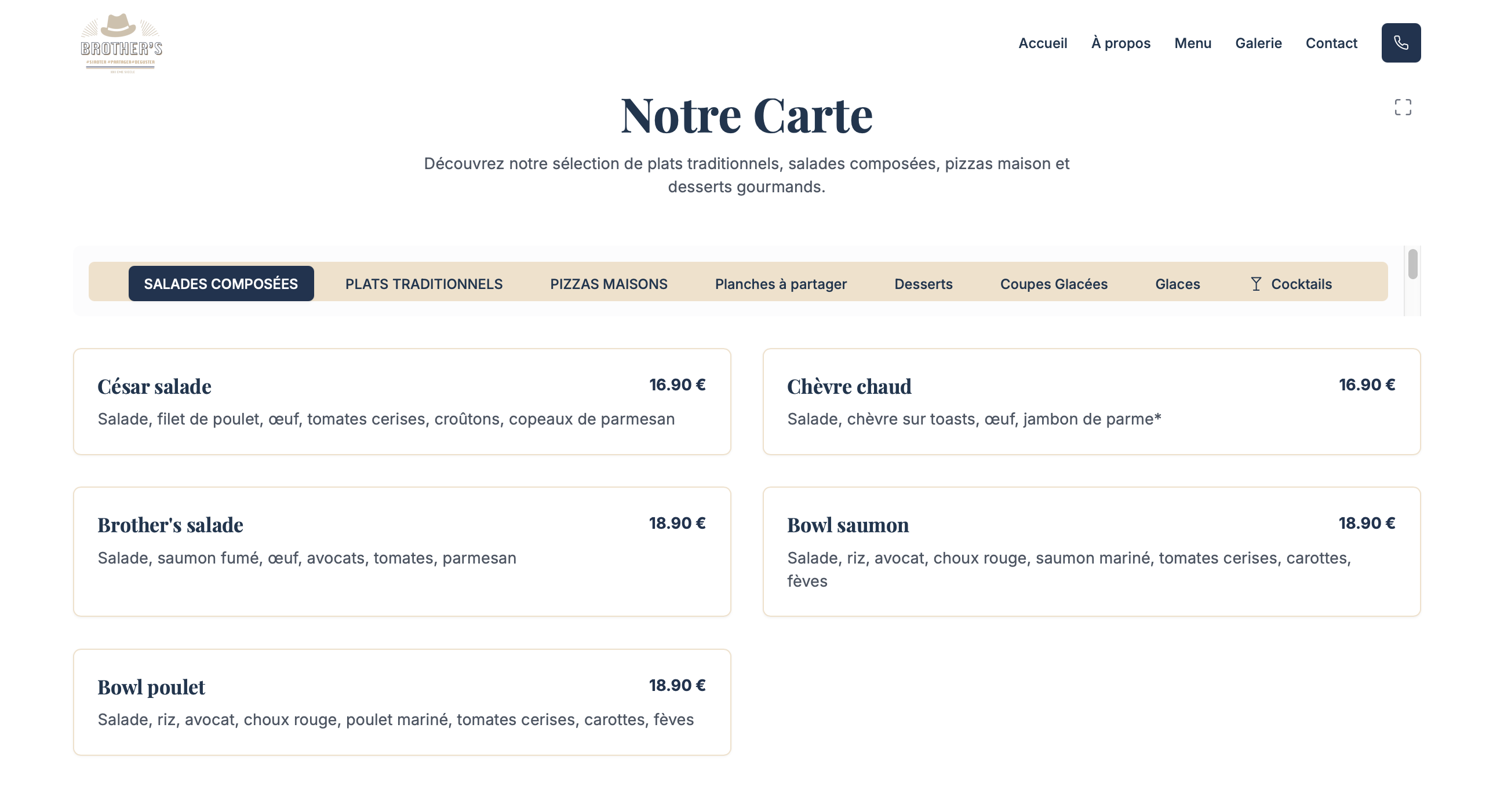Site Vitrine pour Brother's Restaurant - Image 2