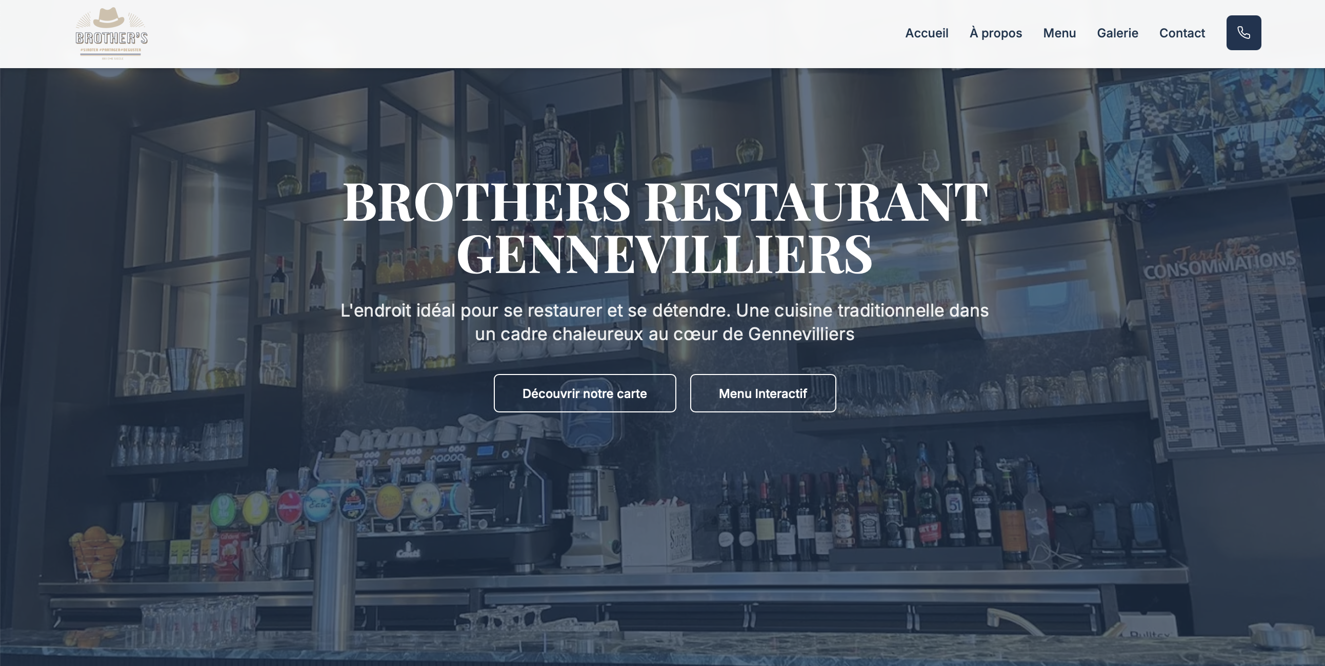 Site Vitrine pour Brother's Restaurant