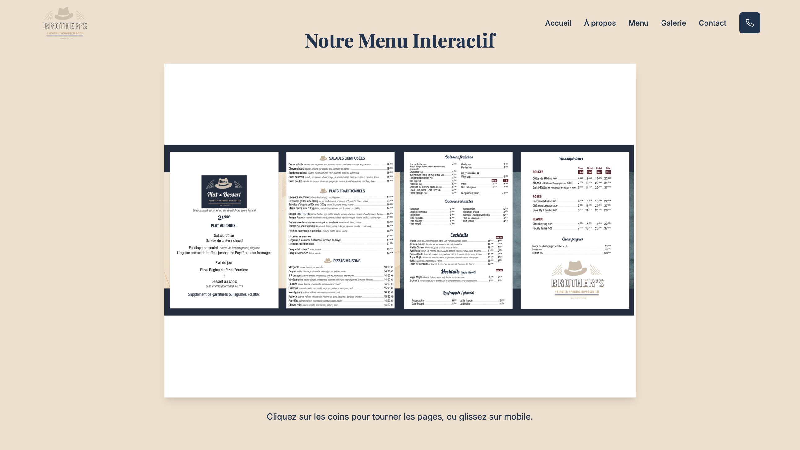 Menu interactif